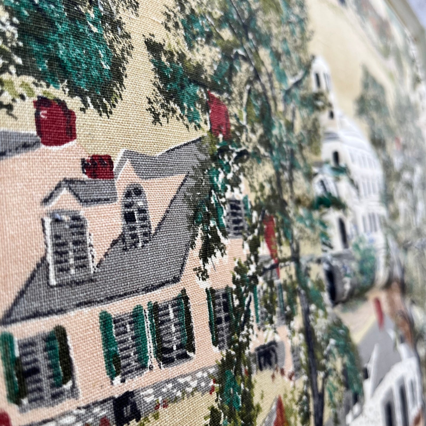 Puffy Fabric Art of Town- Vintage