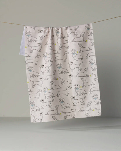 Doxie Pals Tea Towel: Storm