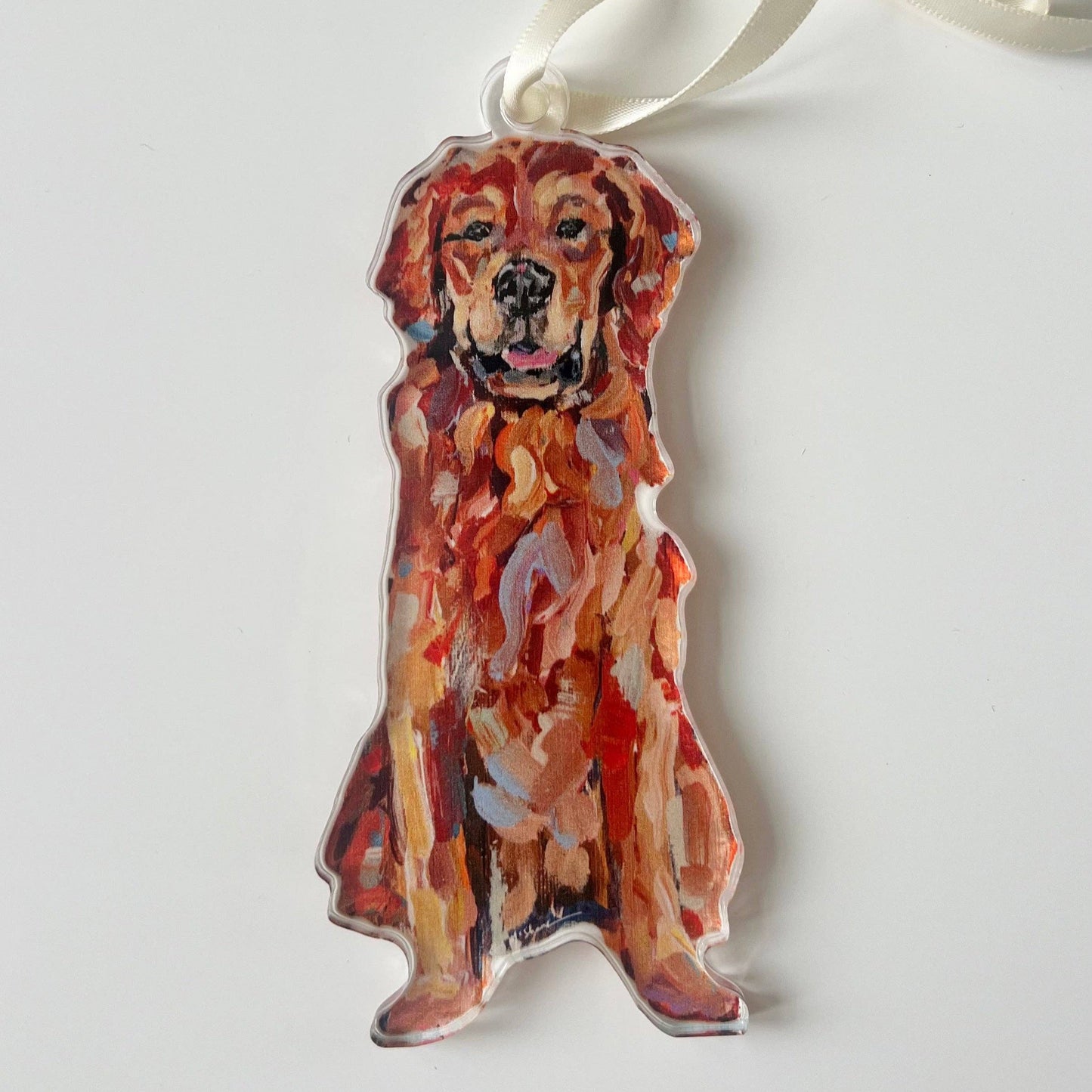 Golden Retriever Red Ornament