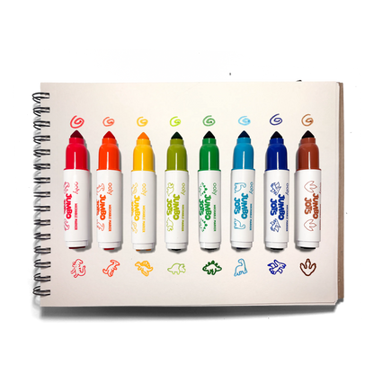 Jumbo Jots Dual Tip Dinosaur Stamp Markers