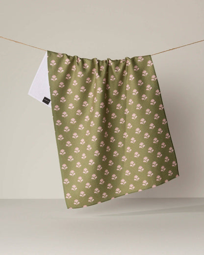 Lucky Flowers Tea Towel