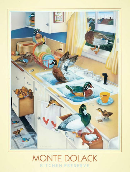 Kitchen Preserve Butter Yellow Border Framed Print