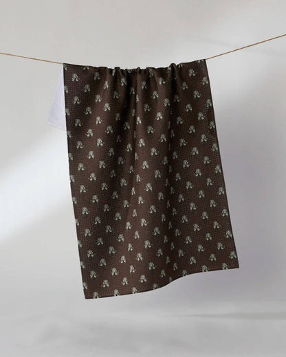 Brown Foraged Tea Towel