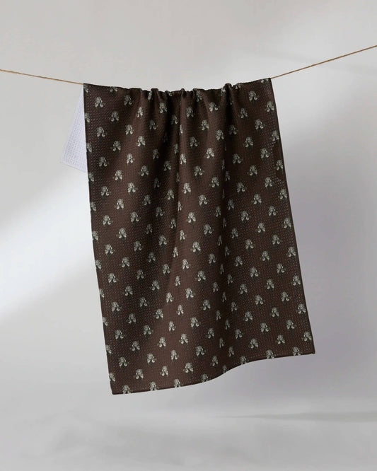 Brown Foraged Tea Towel