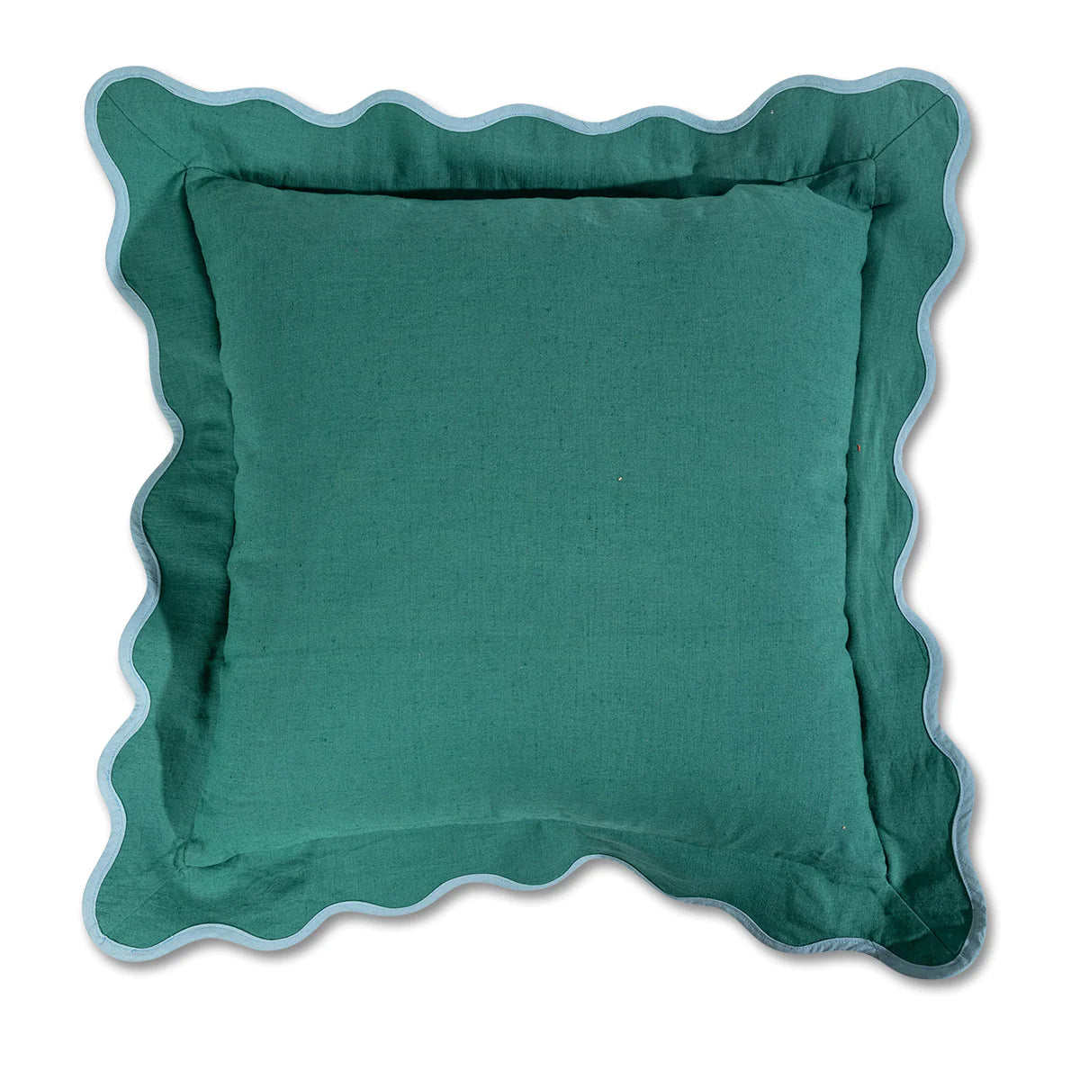 Darcy Green & Aqua Linen Pillow