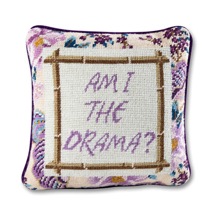 Am I the Drama? Needlepoint Pillow