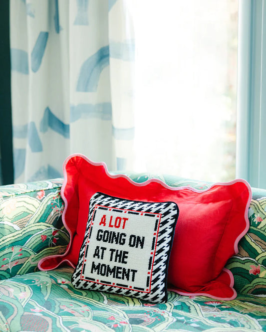 A Lot Going On Needlepoint Pillow