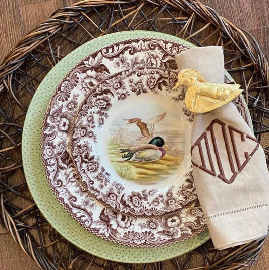 Wood Duck Clear Napkin Rings