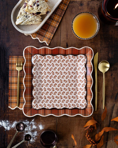 Autumn Plaid Dinner Paper Napkins