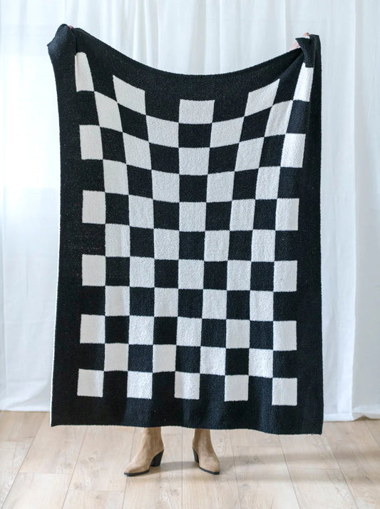 Reversible Checked Throw