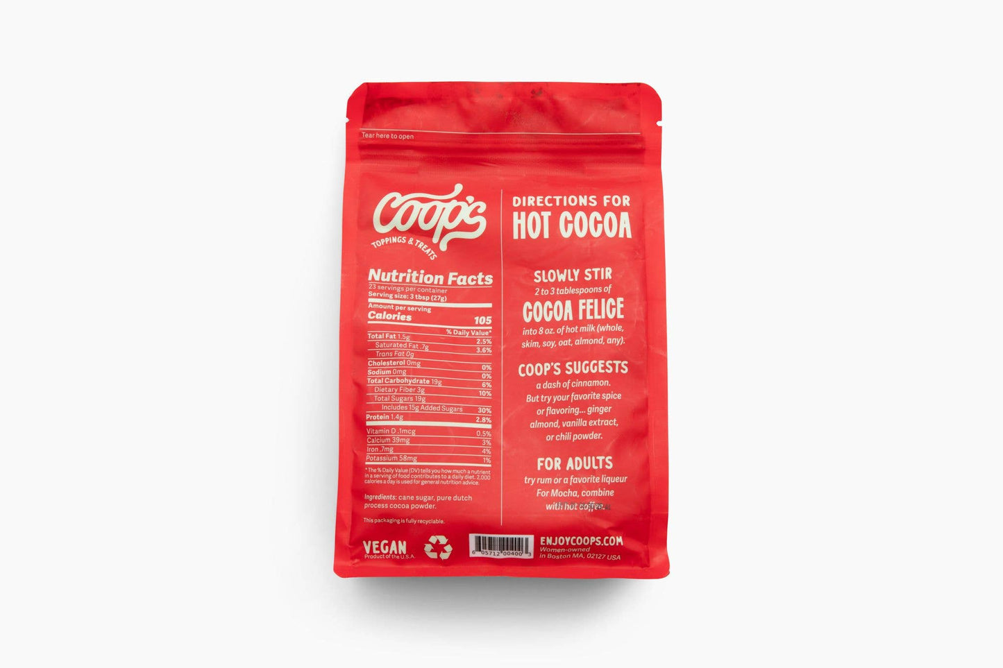 Coop's Cocoa Felice Hot Chocolate Mix