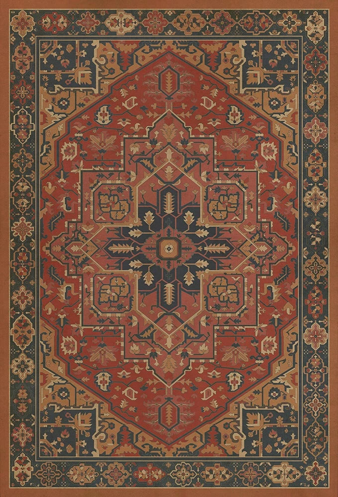 Persian Bazaar-Camelot-King Arthur 38×56 Vinyl Floorcloth