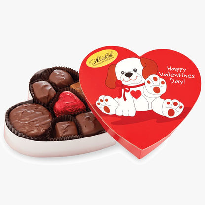 Puppy Love Assorted Chocolates Heart Box