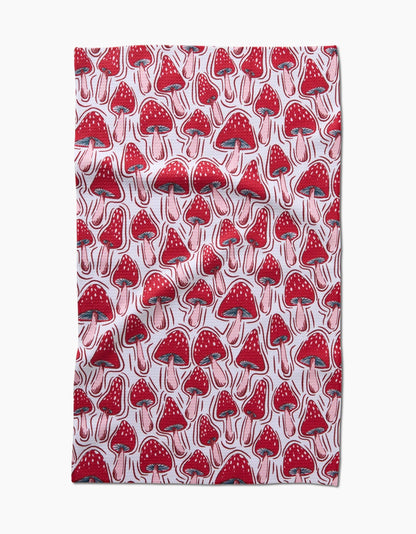 Christmas Mushrooms Tea Towel