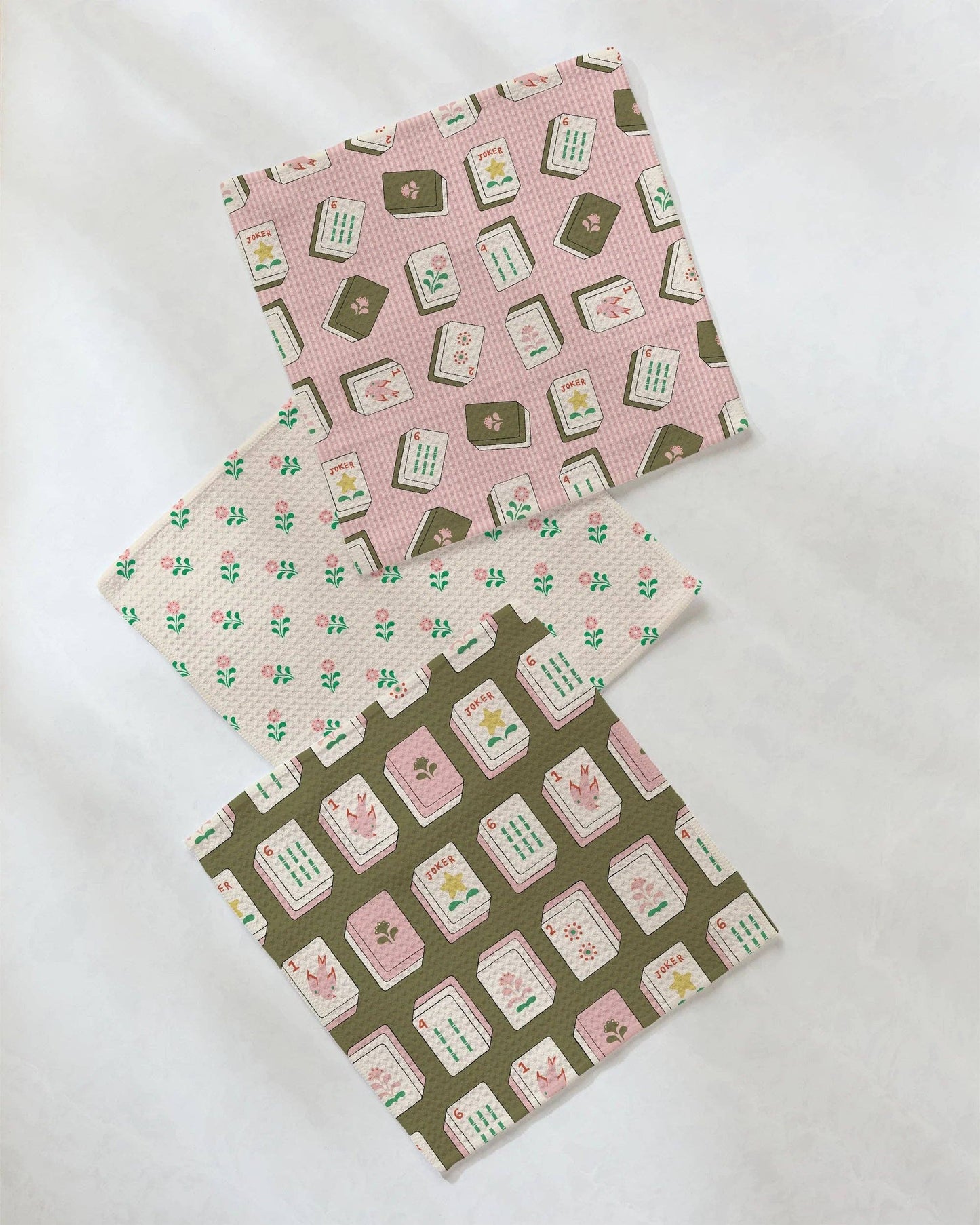 Flower Tiles Dishcloth Set