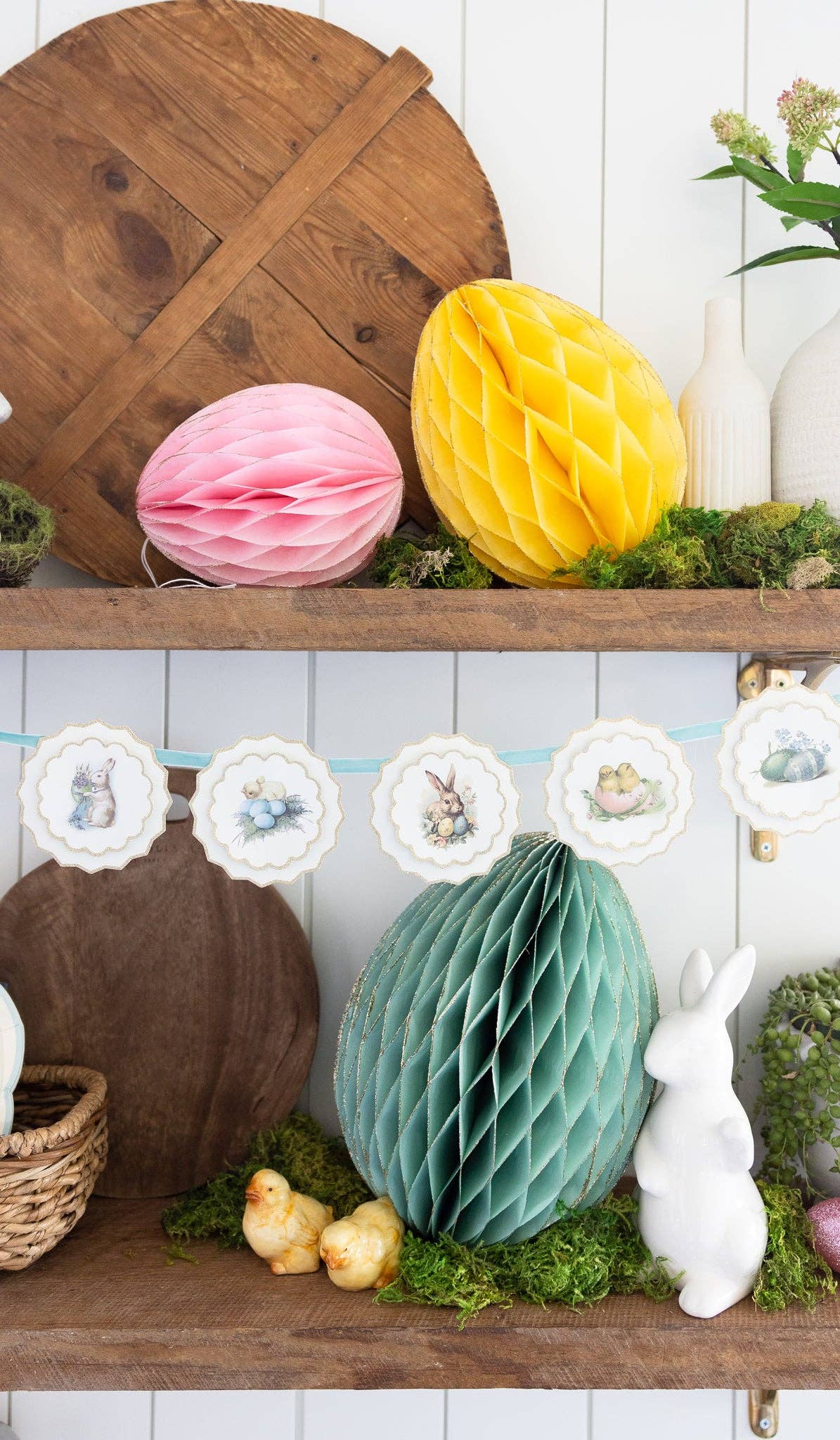 Vintage Easter honeycomb eggs