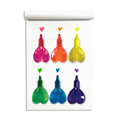Heart Stacks: Stacking Highlighters