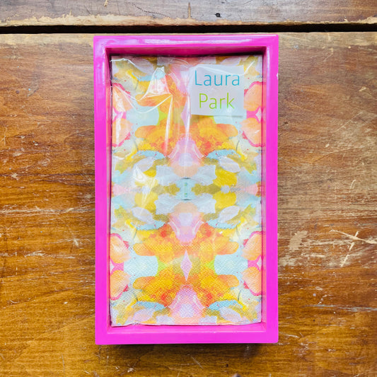 Hot Pink Bamboo Guest Towel Holder