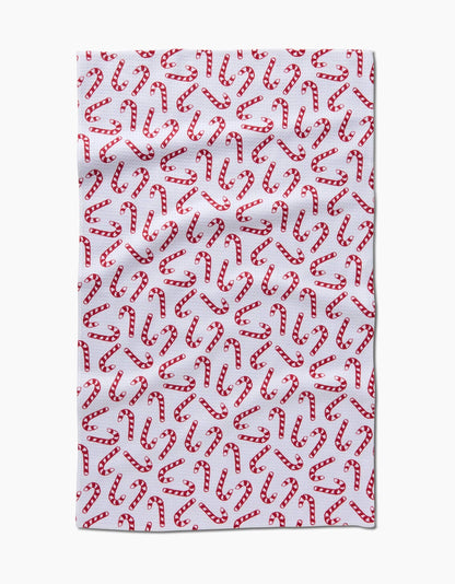 Christmas Candy Canes Tea Towel