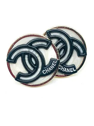 Chanel Molly White Studs- Semi-Charmed Wife