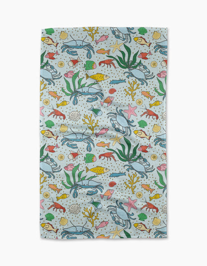 Beneath the Waves Tea Towel