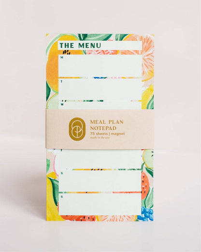 Tropical Fruits Meal Menu Notepad With Magnet