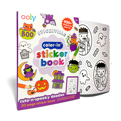 Stickiville Color-in' Sticker Book: Cute n Spooky Doodles
