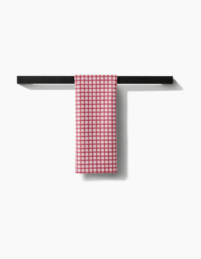 Fireside Plaid Red Tea Towel