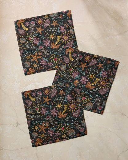 Sol Mar Black Dishcloth Set