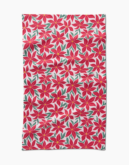 Poinsettia Party Tea Towel