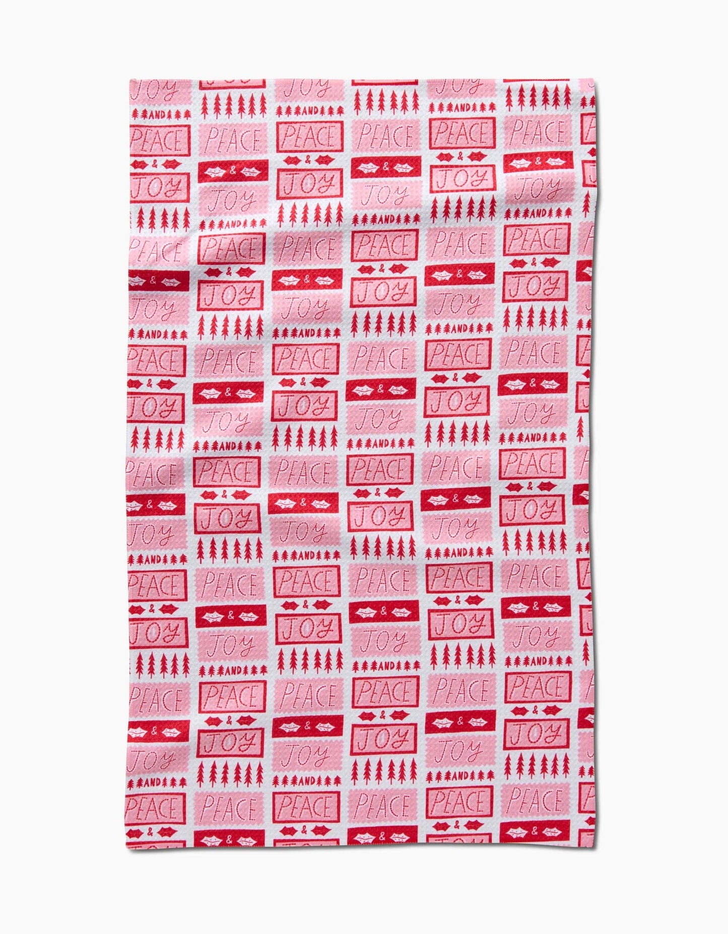 Peace Joy Stamps Tea Towel