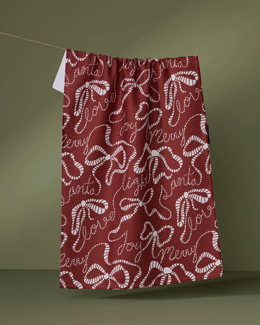 Cheerful Bows Tea Towel