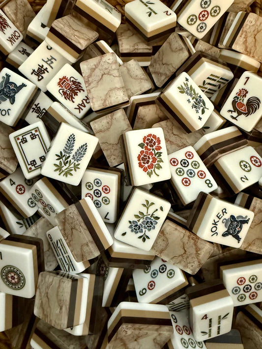 Ash Burl Mahjong Tiles