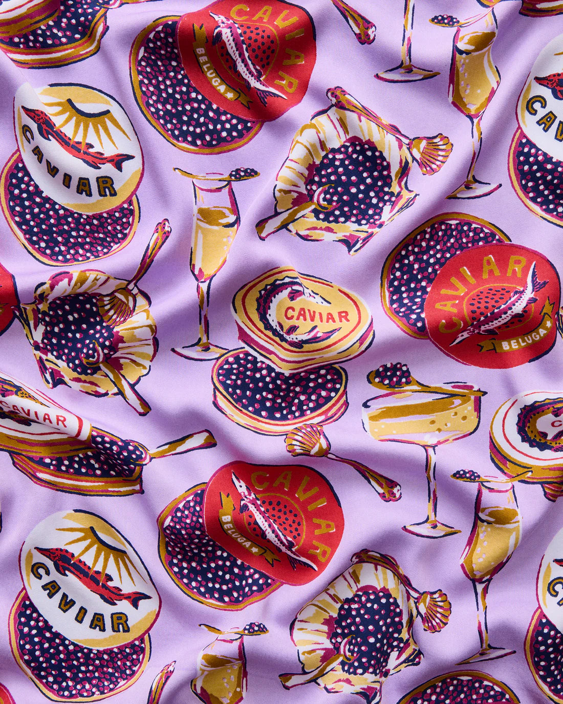 Champagne & Caviar Satin Wildest Dreams Long PJ Set