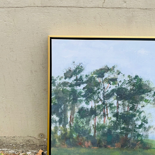 Serene Treeline Framed Canvas