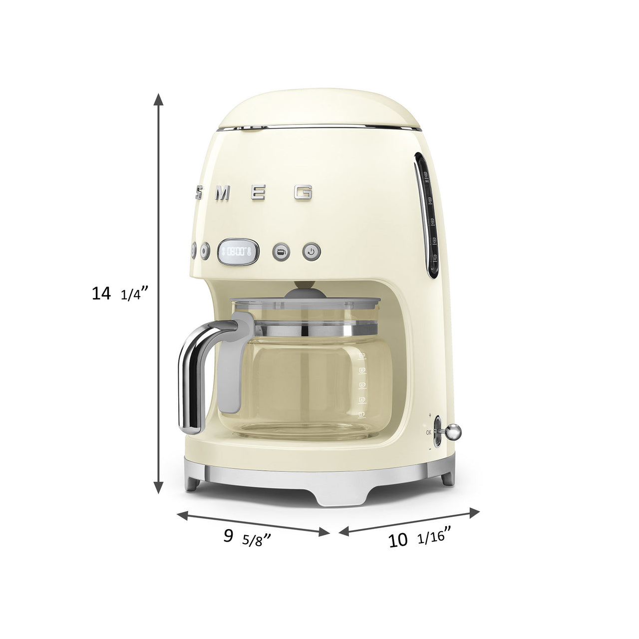 SMEG Matte Black Drip Filter Coffe Machine
