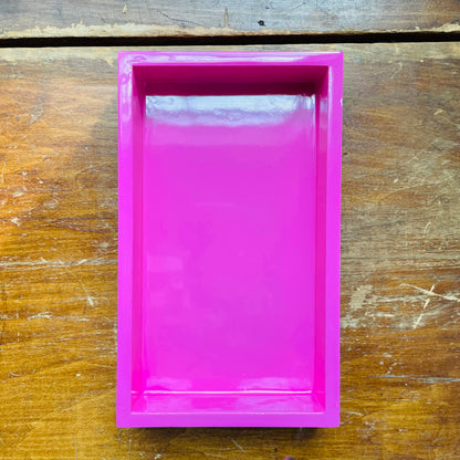 Hot Pink Bamboo Guest Towel Holder