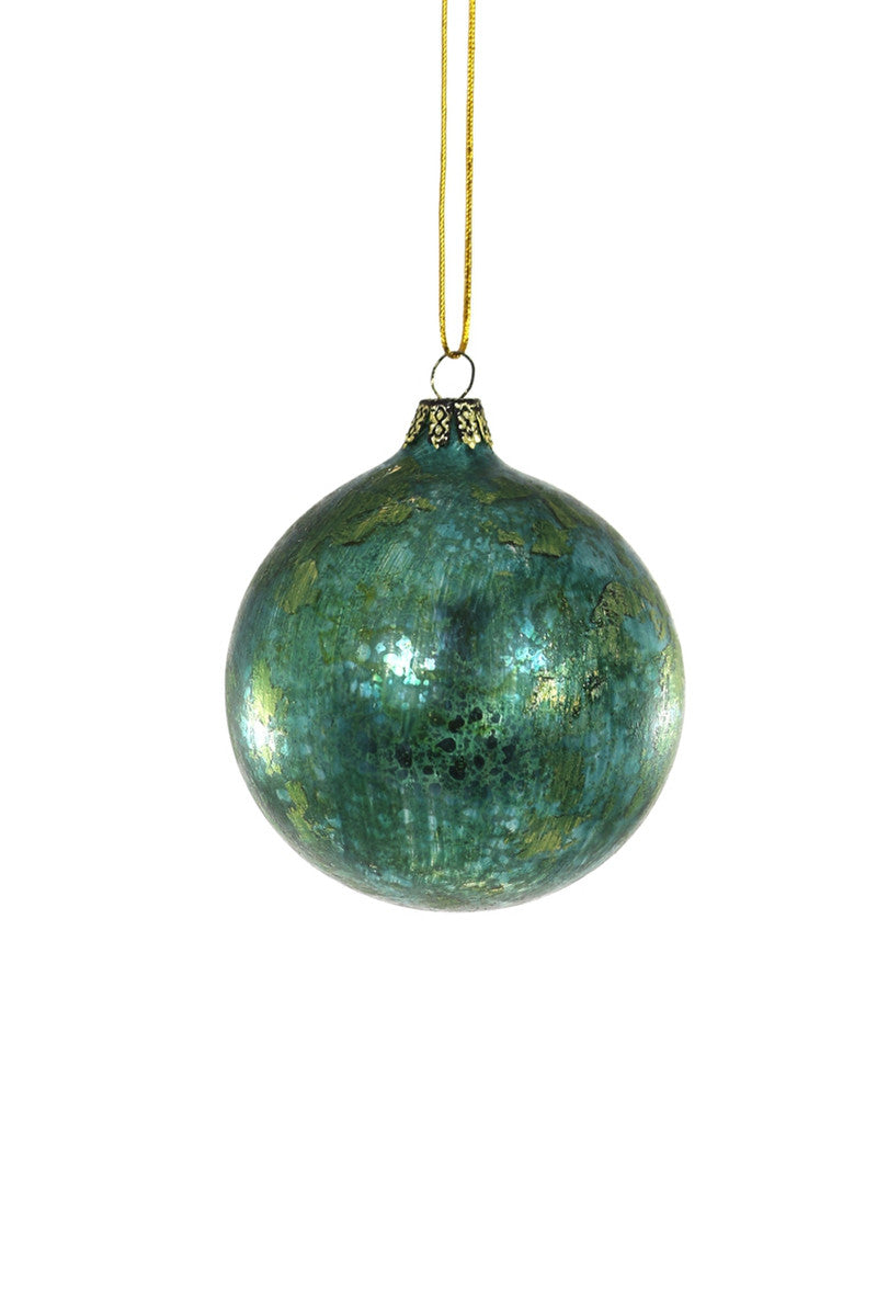 Blue Green Aged Finished Bauble