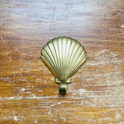 Brass Shell Wall Hook- Vintage
