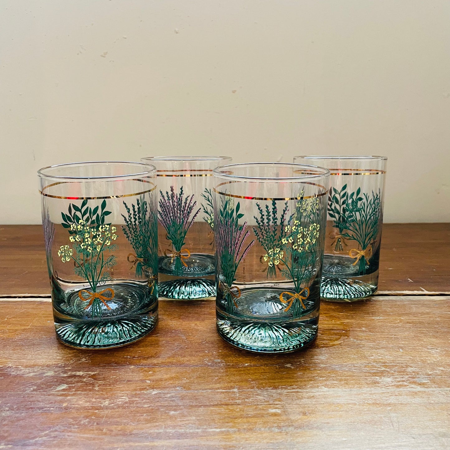 Culver Herb Glasses-Set of 4- Vintage