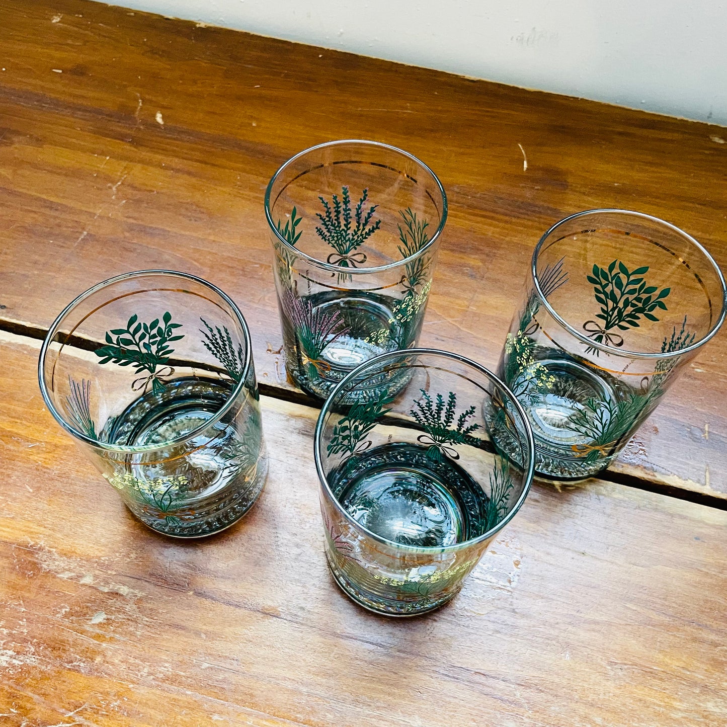 Culver Herb Glasses-Set of 4- Vintage