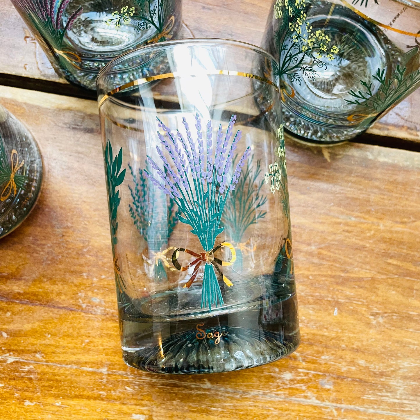 Culver Herb Glasses-Set of 4- Vintage