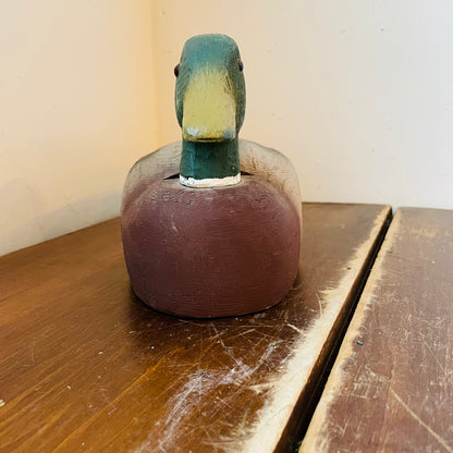 Duck Decoy Hand-Carved, Hand-Painted-Vintage