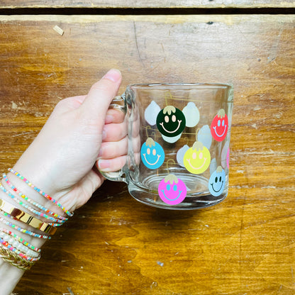 Smiley Ornament Clear Mug