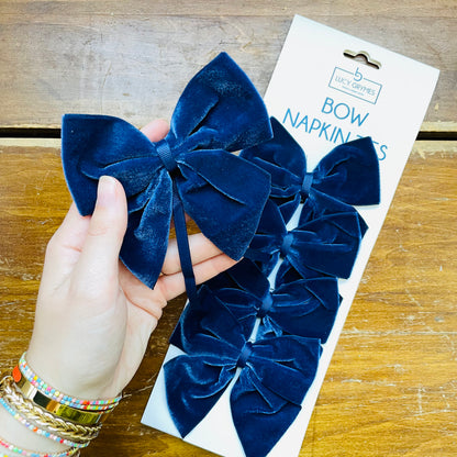 Navy Bow Napkin Ties- Lucy Grymes