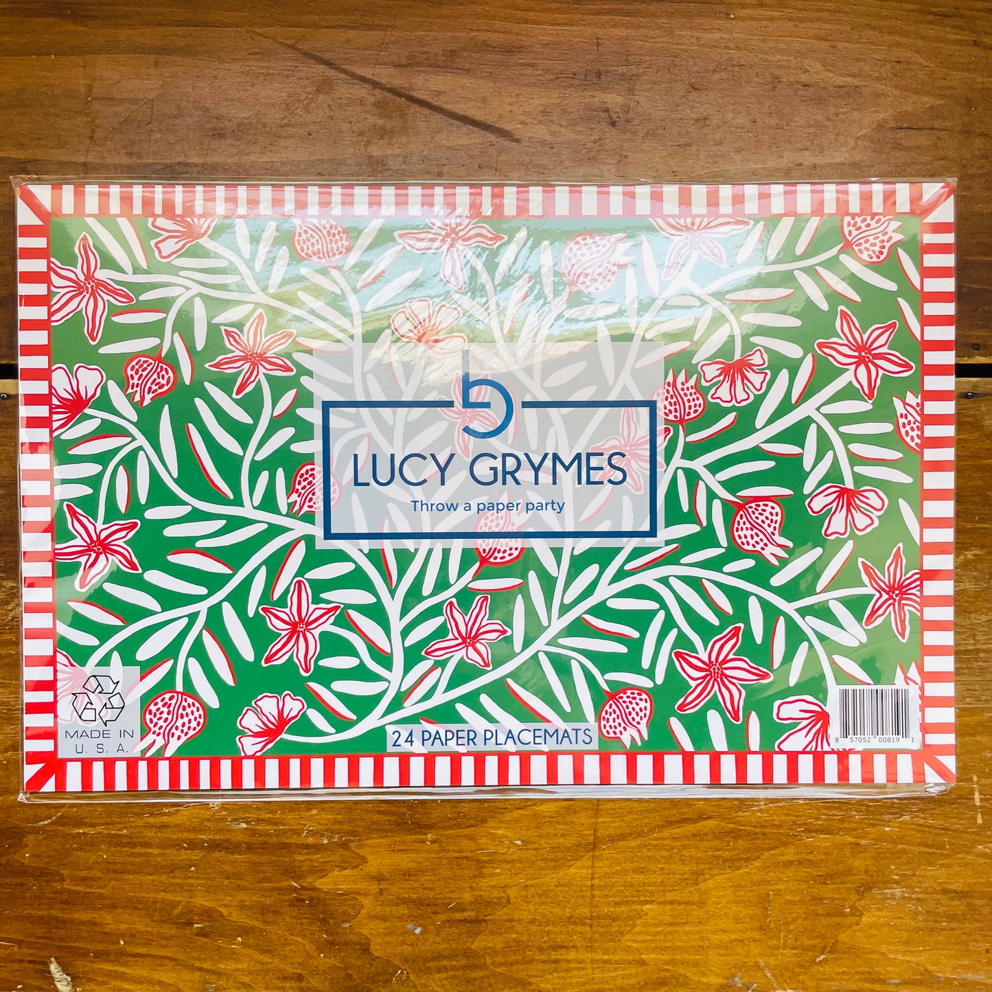 Holiday Garden Paper Placemats- Lucy Grymes