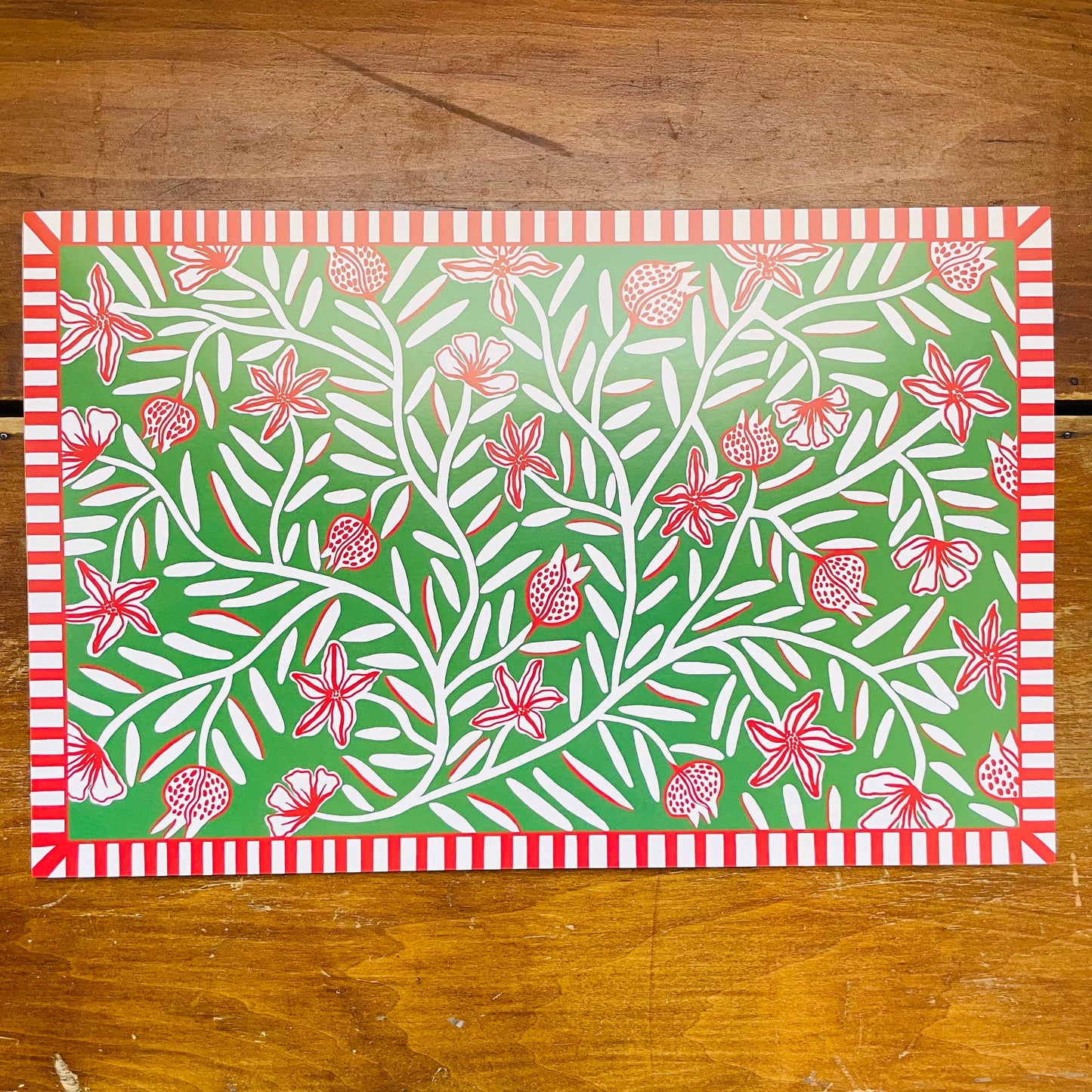 Holiday Garden Paper Placemats- Lucy Grymes