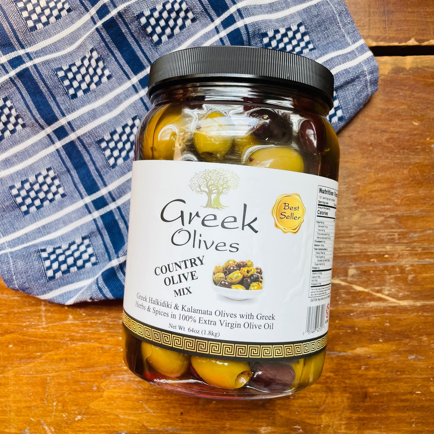 Half Gallon Greek Country Olive Mix