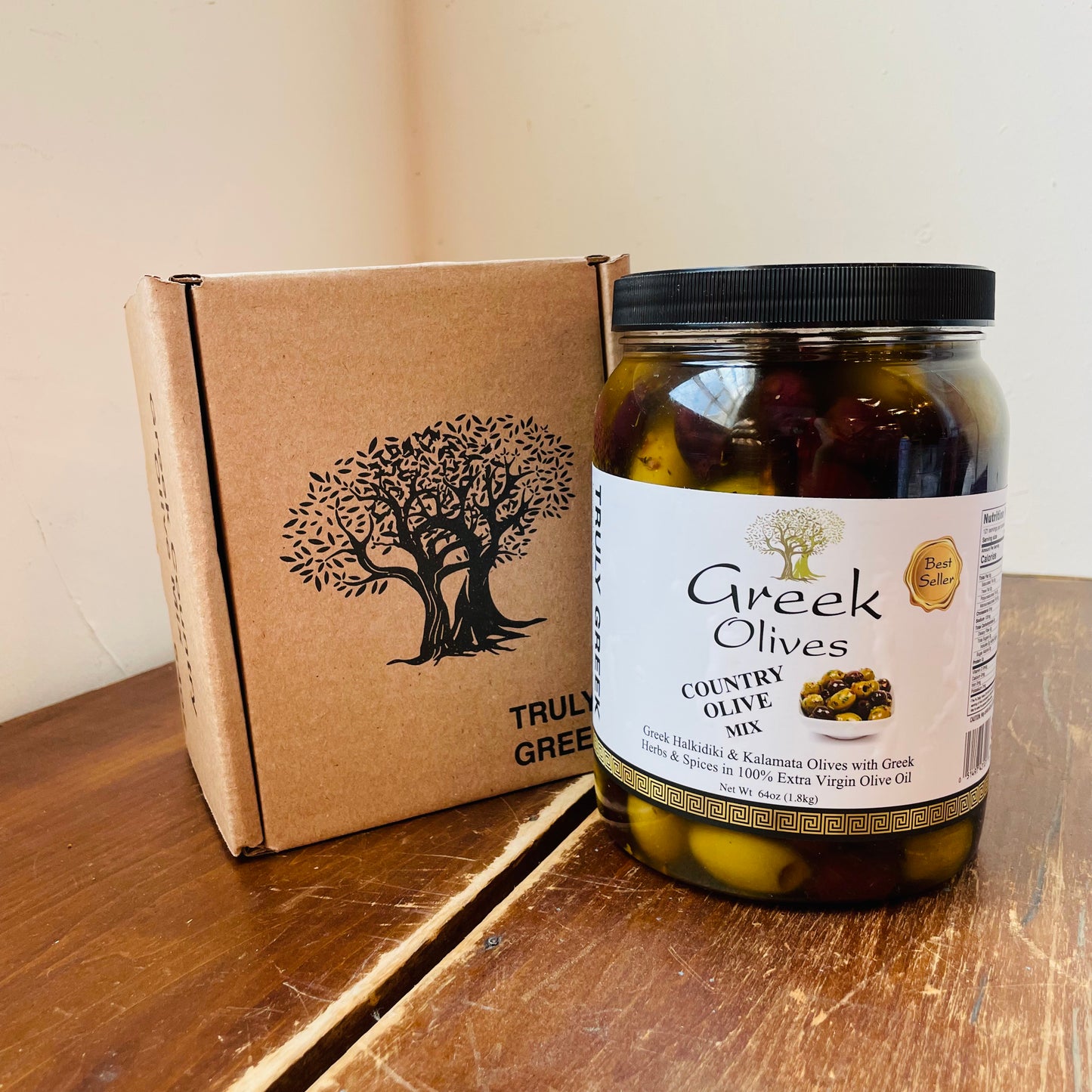 Half Gallon Greek Country Olive Mix