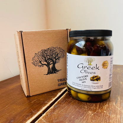 Half Gallon Greek Country Olive Mix